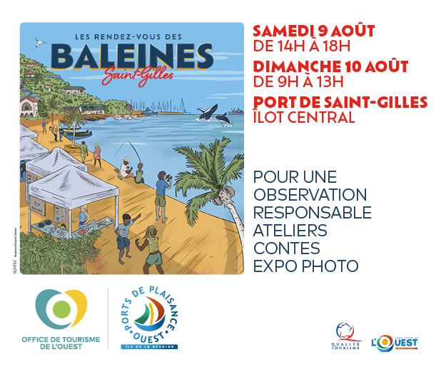 Destination le port de Saint-Gilles les 9 et 10 août 2025 pour les « Rendez-vous des baleines » Destination le port de Saint-Gilles les 9 et 10 août 2025 pour les « Rendez-vous des baleines »