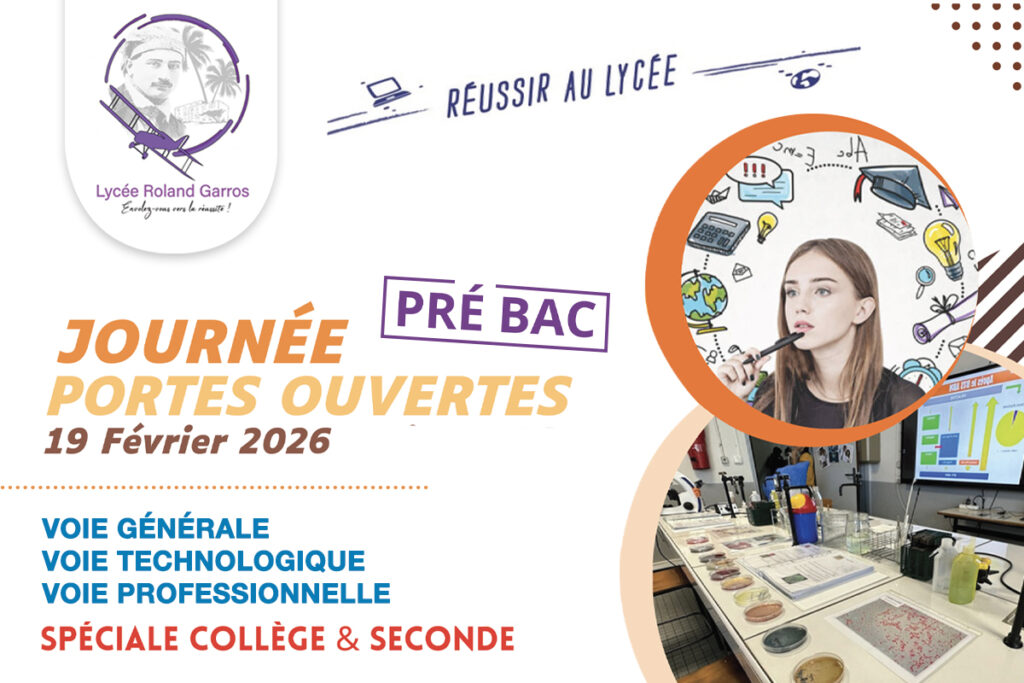 Journée Portes Ouvertes PRÉ-BAC au Lycée Roland Garros