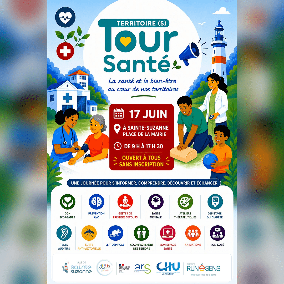 Territoire(s) Tour Santé : la place de la mairie de Sainte-Suzanne se transforme en village santé le 17 juin