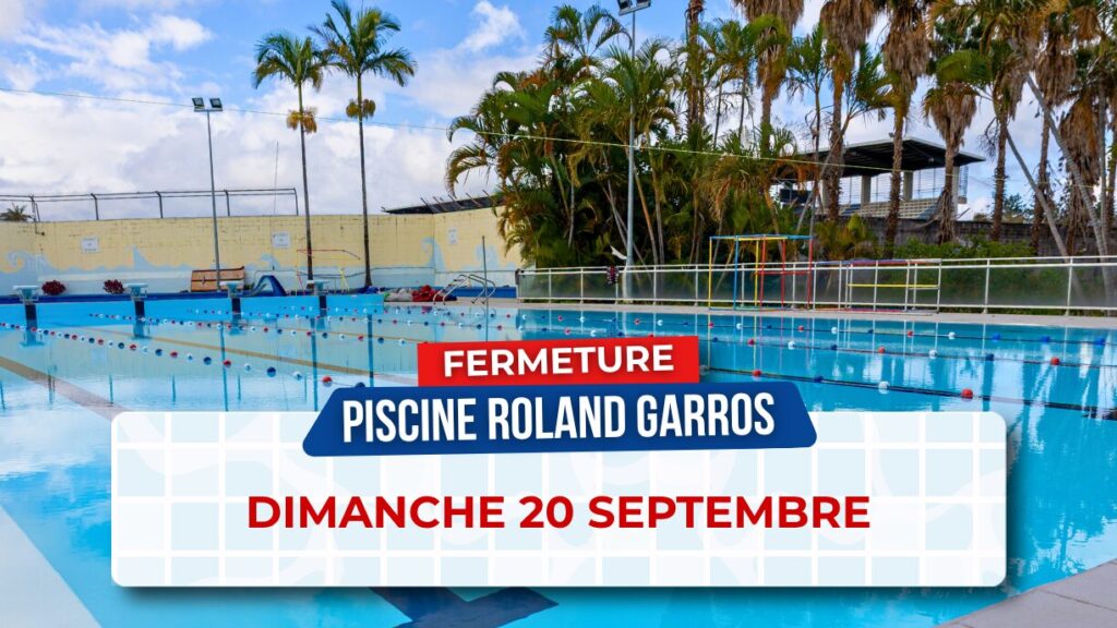 Fermeture exceptionnelle de la piscine Roland-Garros le 20 septembre 2026 Fermeture exceptionnelle de la piscine Roland-Garros le 20 septembre 2026